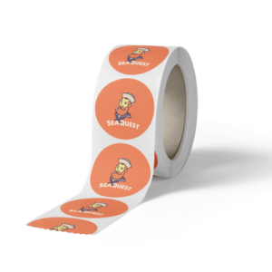 Kleurrijke stickers op rol