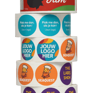 500 ronde stickers op rol 5x5cm | papier glans