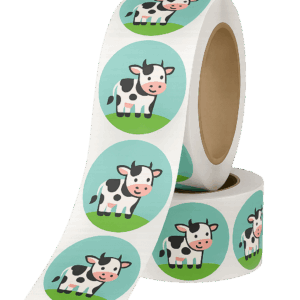 500 ronde stickers op rol 6x6cm | papier mat